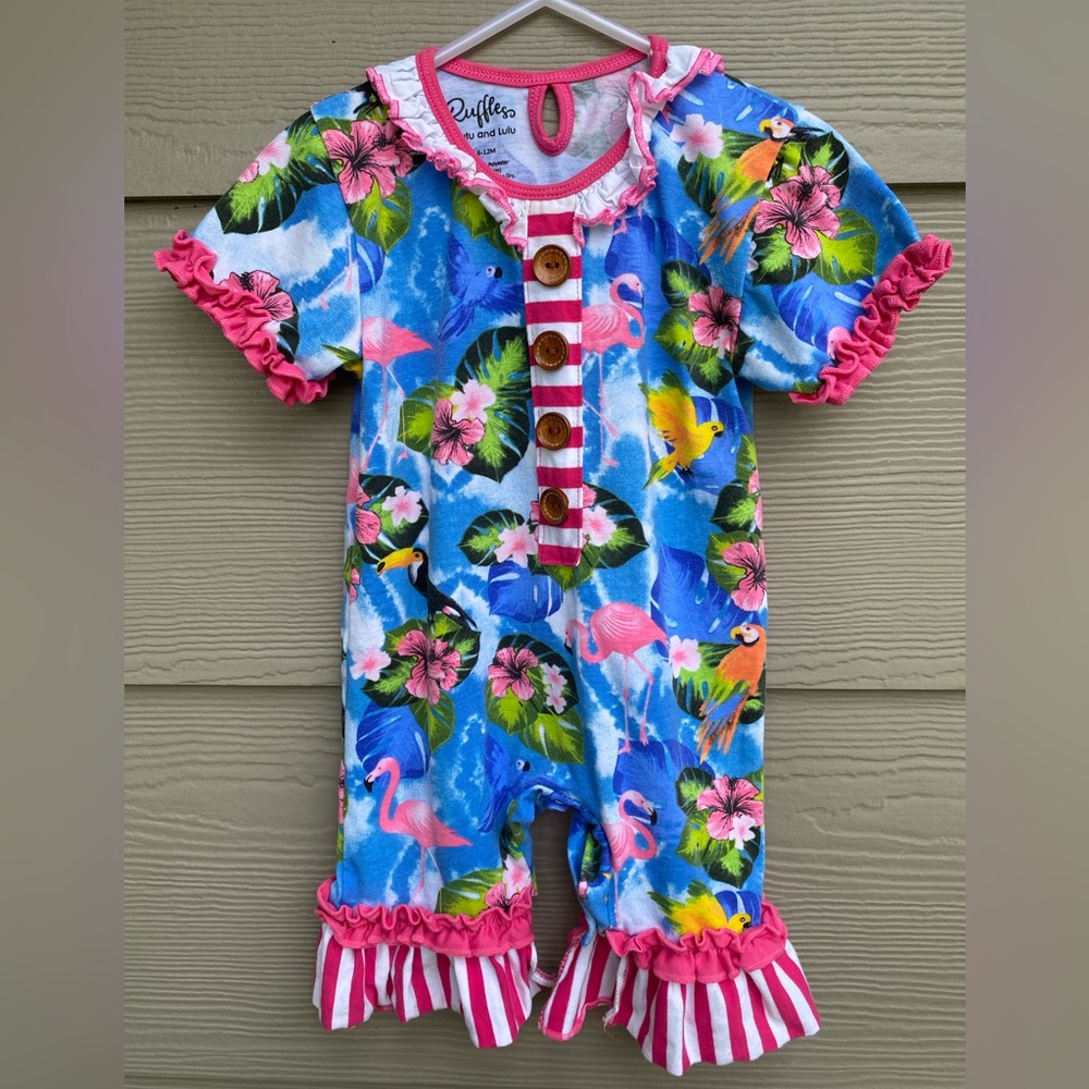 Ruffles by Tutu and Lulu Summer Tropical Baby Jumpsuit Romper